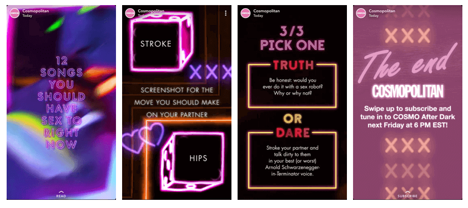 Cosmo After Dark - Snapchat channel