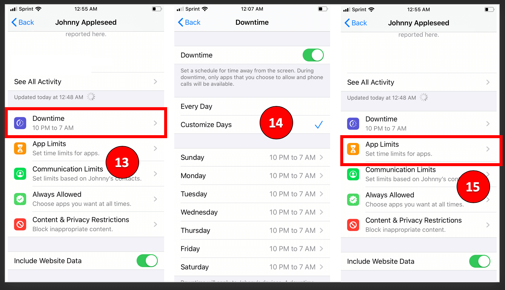 How to reset screen time password