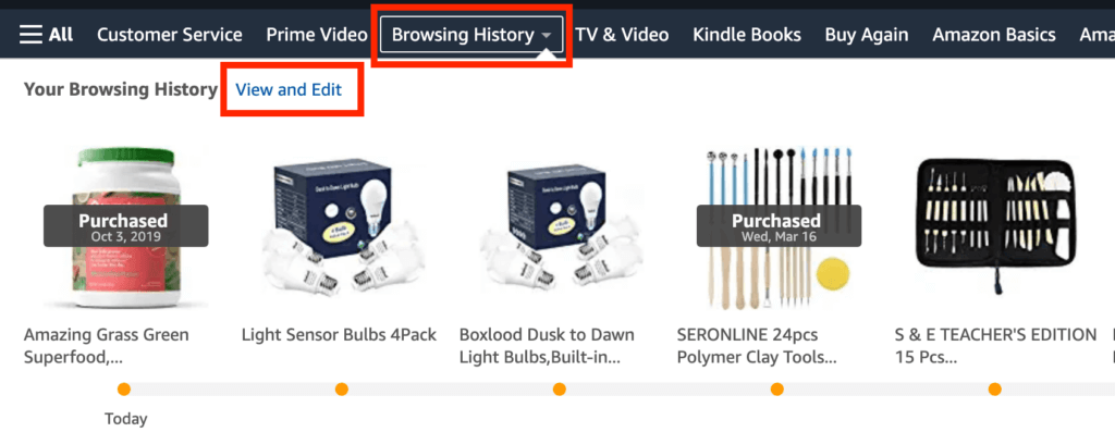 Amazon Shopping App Browsing History - PYE (2)
